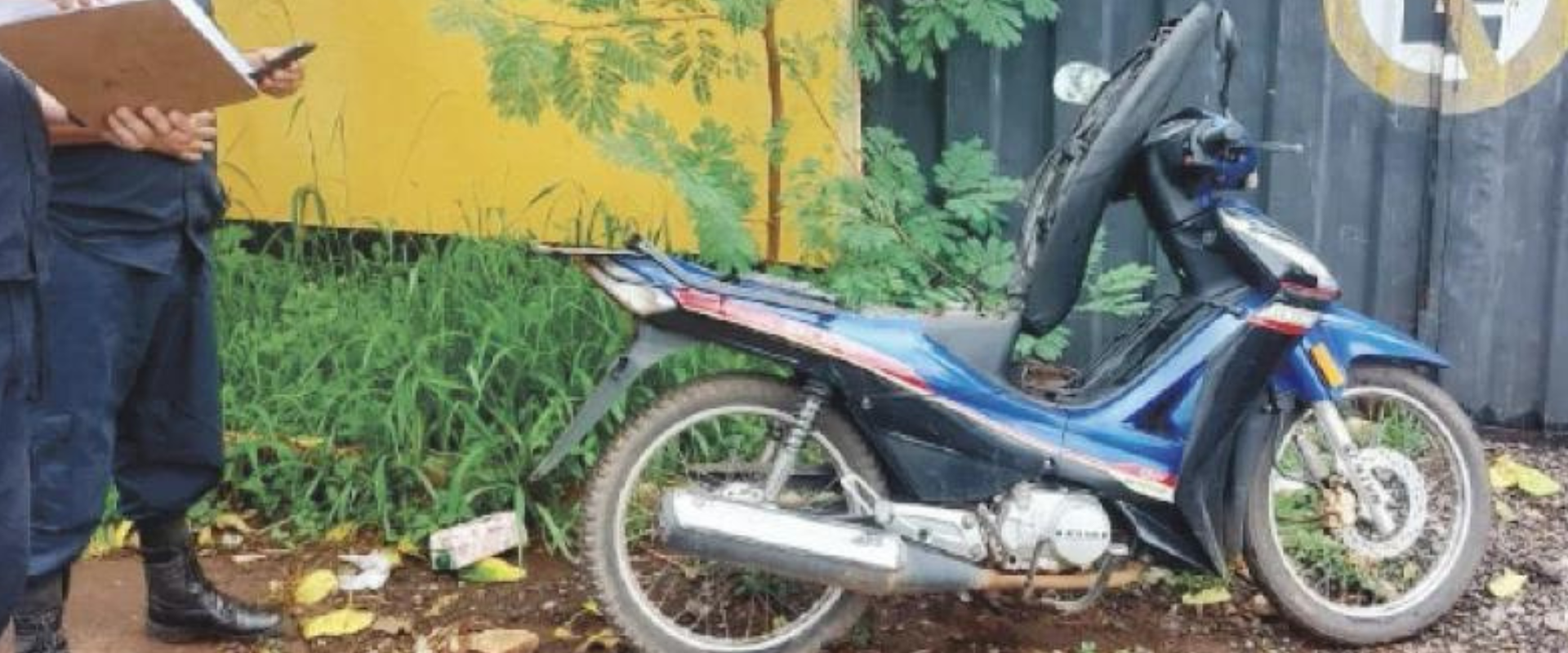 Borracho robó una moto y luego la devolvió con una carta