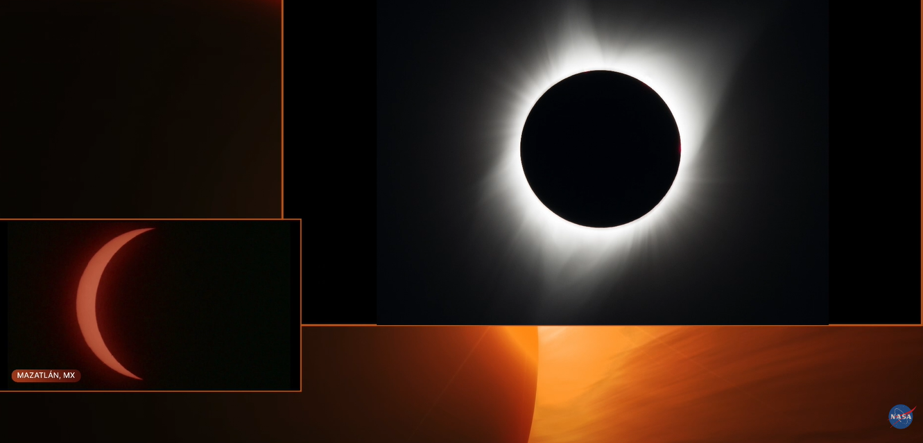 La NASA transmite en vivo el eclipse total del sol en América del Norte