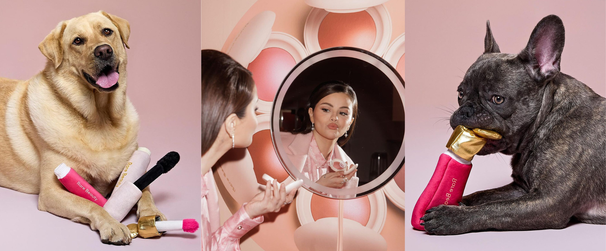 Selena Gómez lanza línea de «maquillaje» para mascotas de Rare Beauty