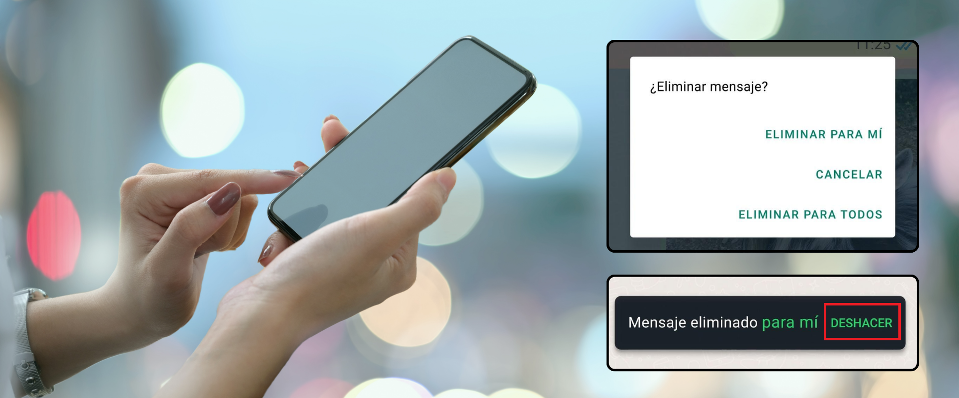 Nueva función de WhatsApp: deshacer el “Eliminar para mí”